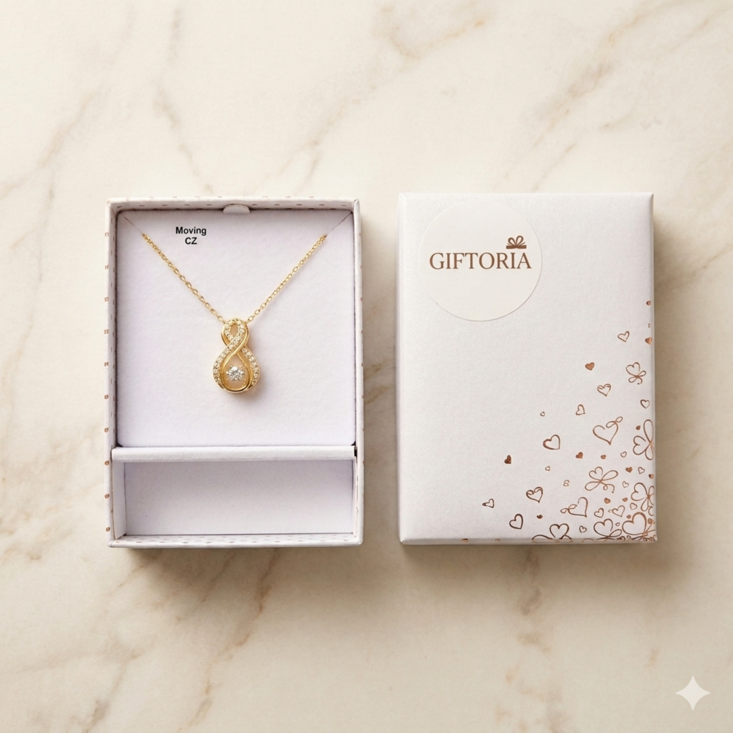 Dancing Crystal Infinity Necklace