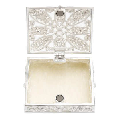 Elegant Silver Pearl Jewellery Box