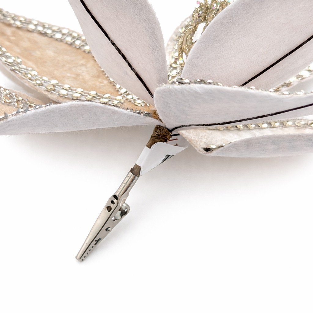 Holiday Luxe Poinsettia Clip Decoration