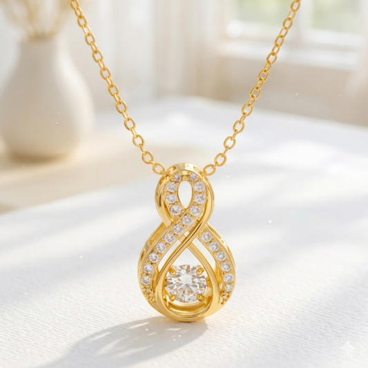 Dancing Crystal Infinity Necklace