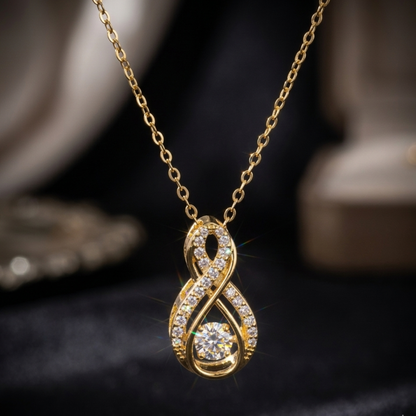Dancing Crystal Infinity Necklace