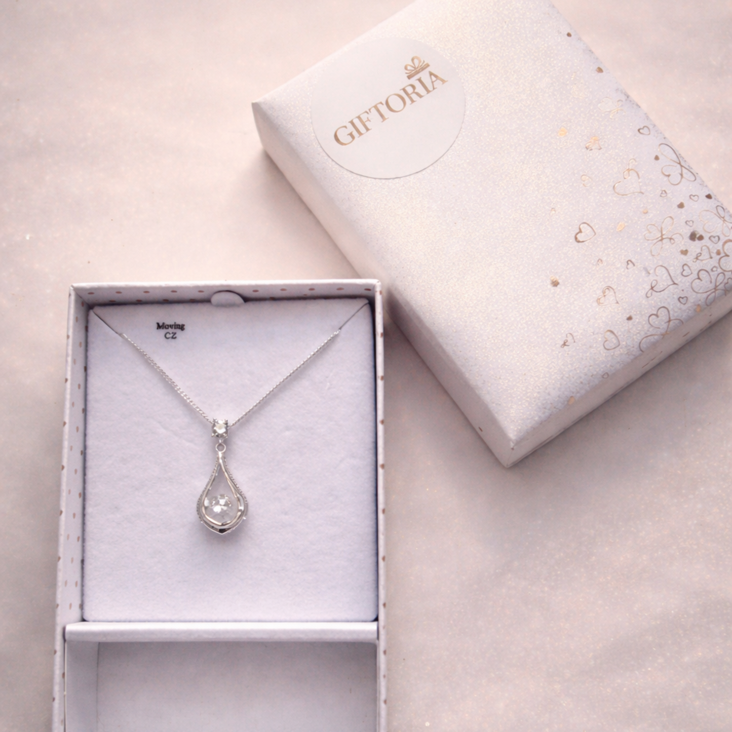 Dancing Crystal Teardrop Necklace