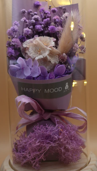 Illuminated Preserved Bouquet Dome