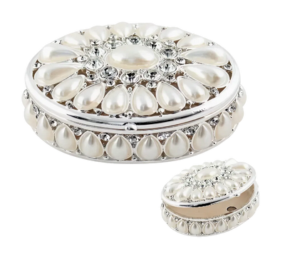 Elegant Silver Pearl Jewellery Box