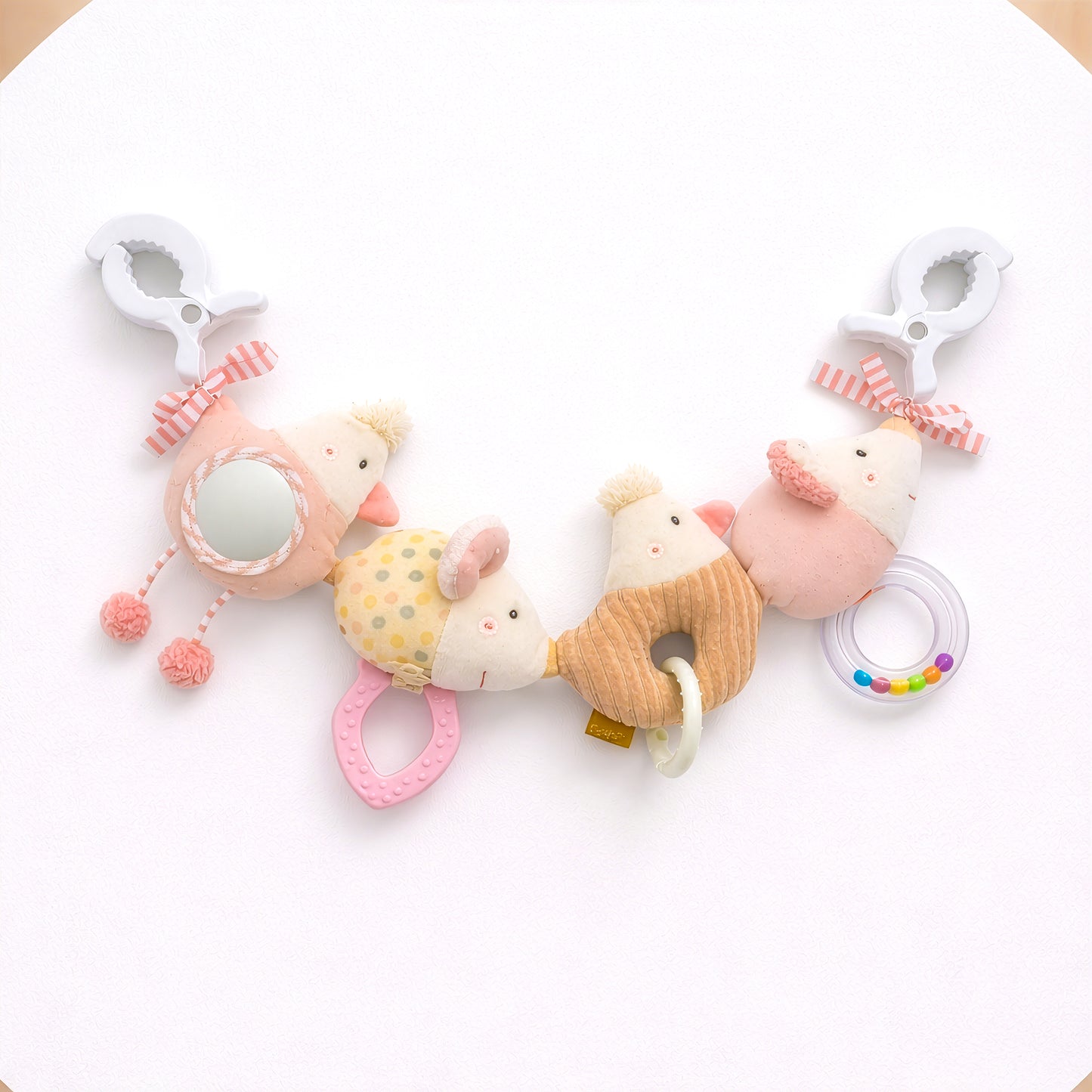 Baby pram chain fairy toy with mirror and rattle sensory newborn gift Australia