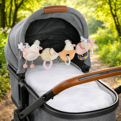 Fairy baby pram chain toy attached to stroller canopy outdoor sensory toy