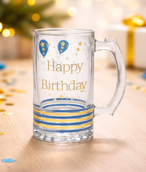 Happy Birthday Beer Mug Gift Australia Clear Glass Birthday Present for Him or Her Party Celebration Gift Idea Giftoria