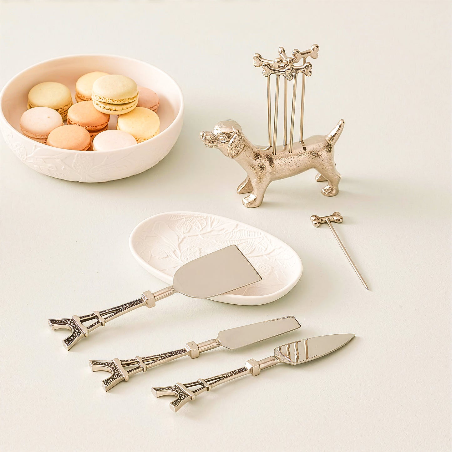 Cheese knife set 3pcs styled as tableware accessory