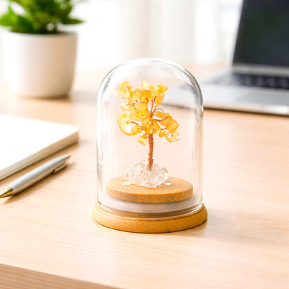 Crystal tree for happiness and success office desk decor gift idea