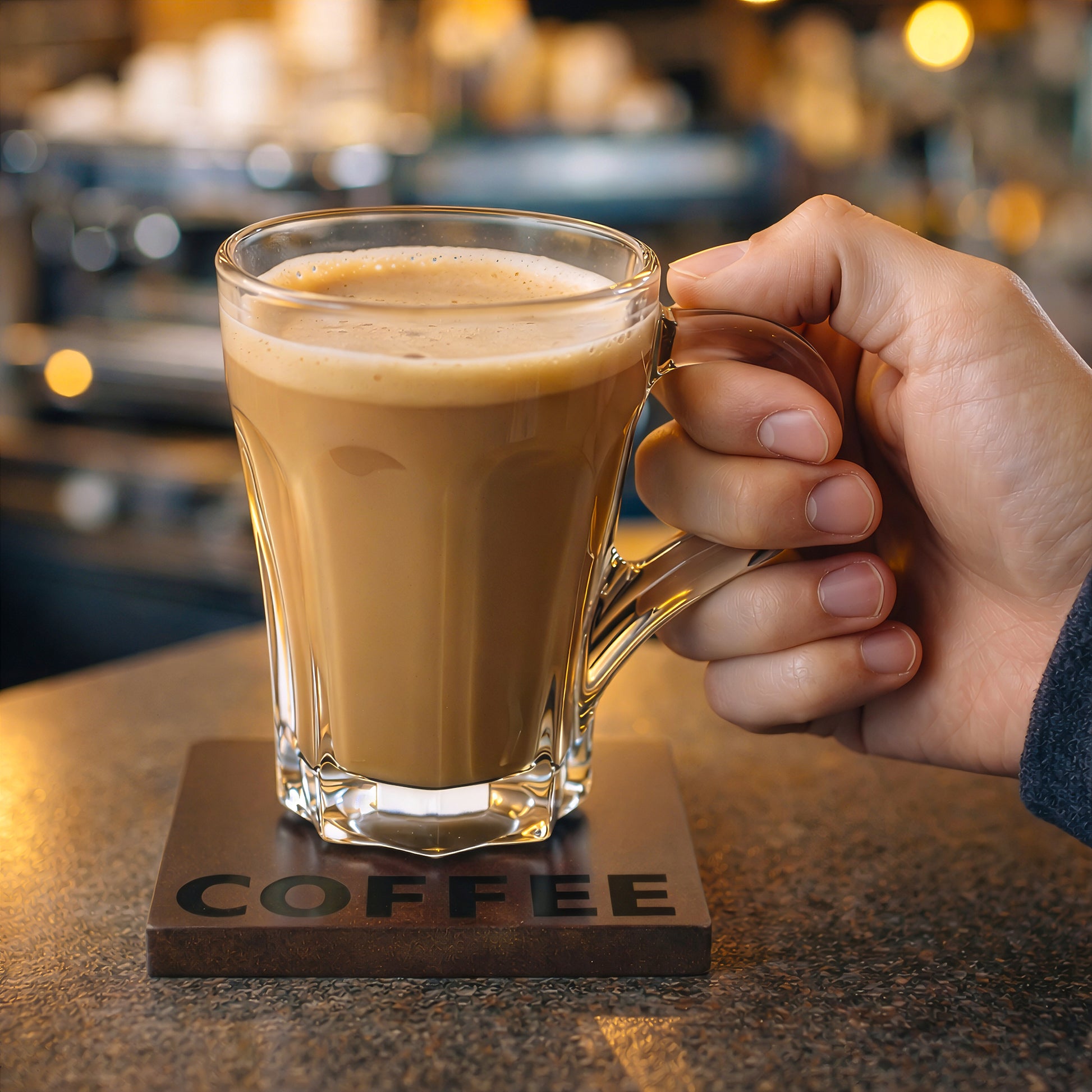 Coffee mug and coaster gift set for coffee lovers