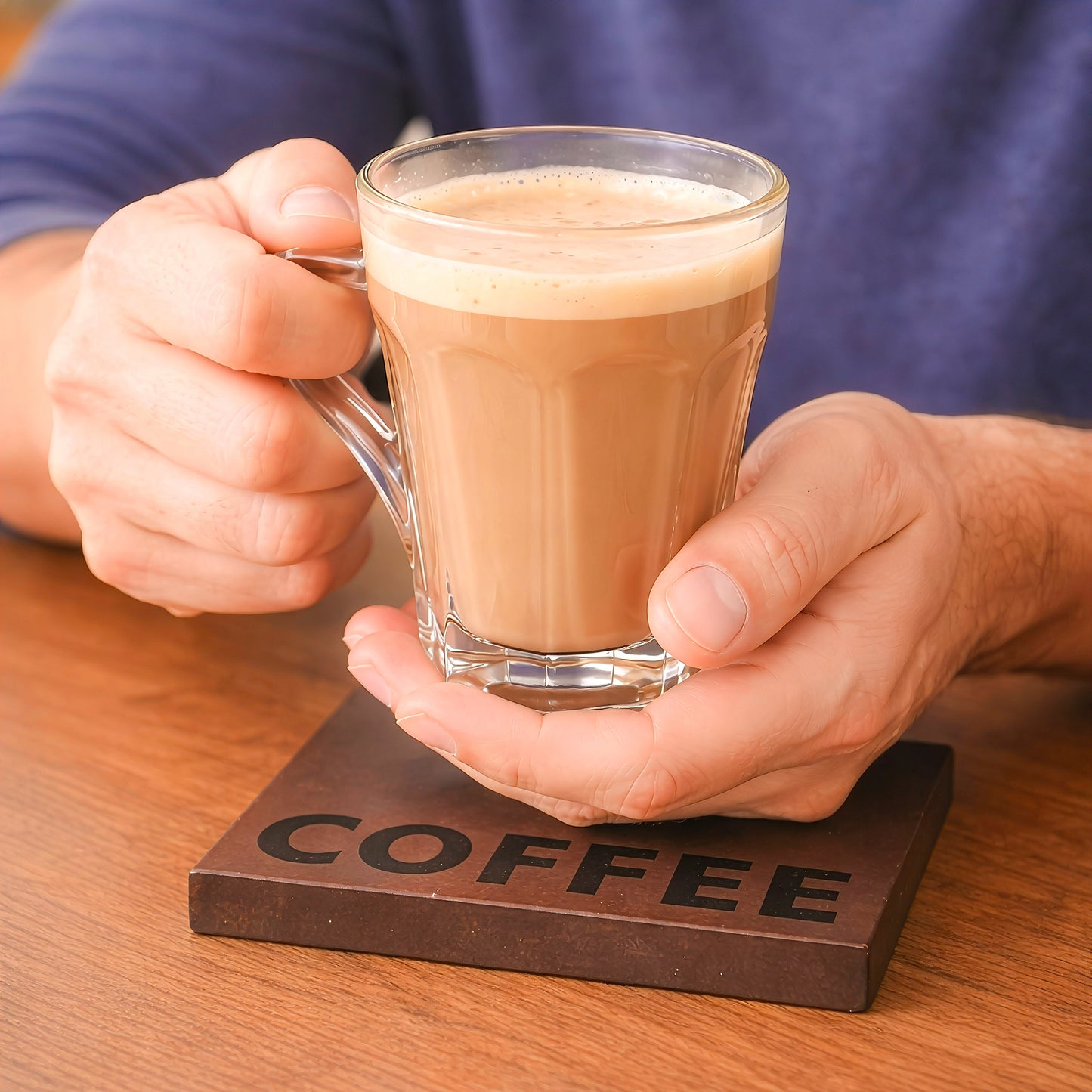 Coffee mug and coaster gift set as a practical gift for him