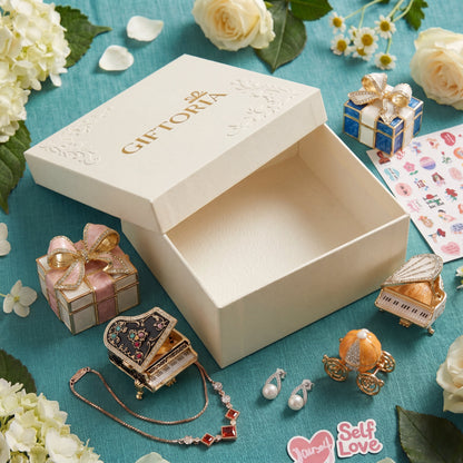 Empty Giftoria gift box for creating a custom gift set with jewellery and small gifts