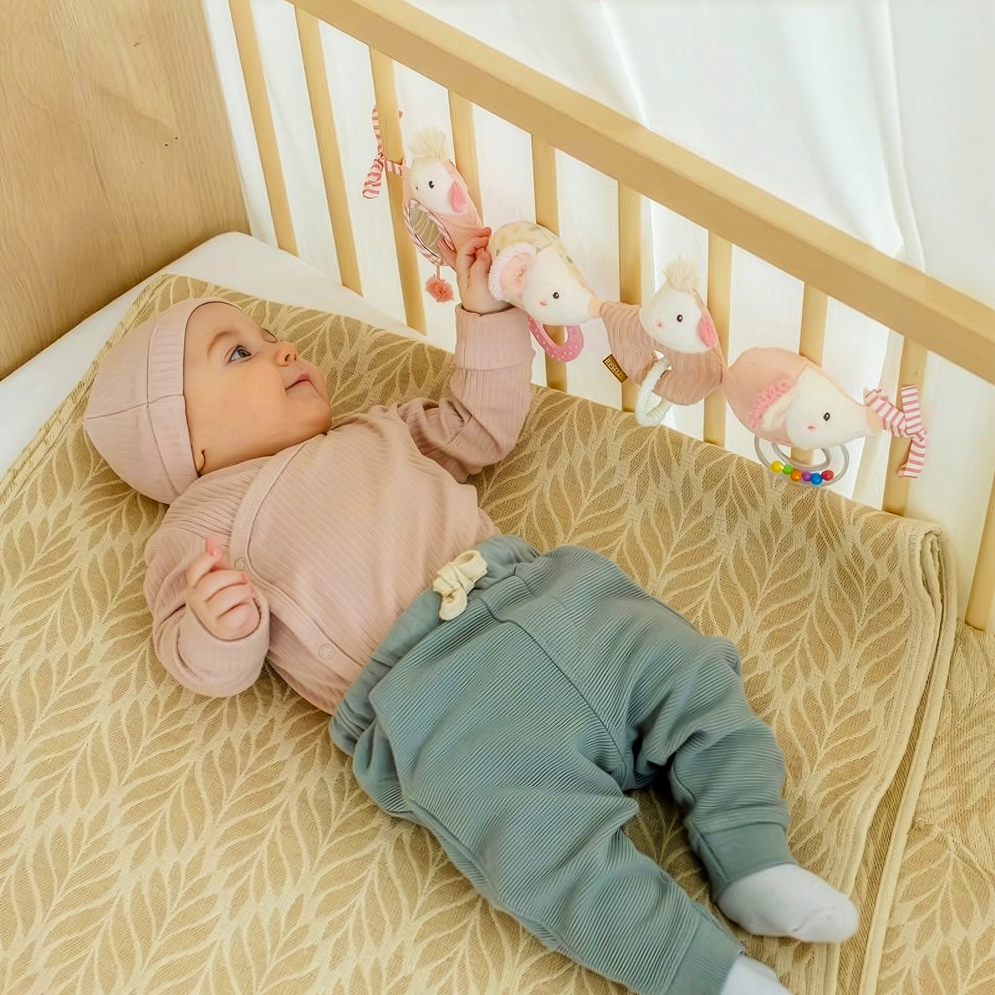 Fairy pram chain toy hanging on baby cot nursery sensory toy gift