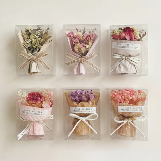 All Giftoria preserved flower bouquet box variants in one image