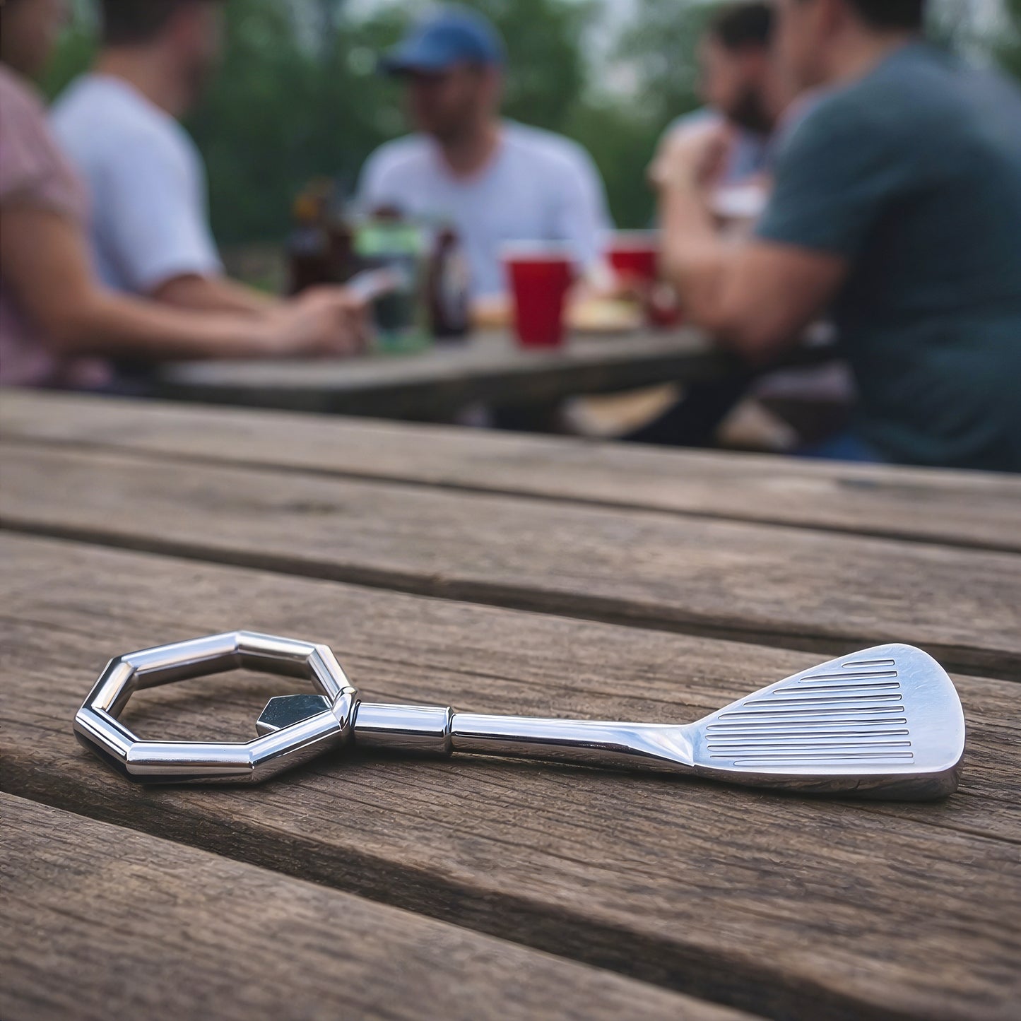 Golf beer bottle opener on picnic table mens gift idea Australia