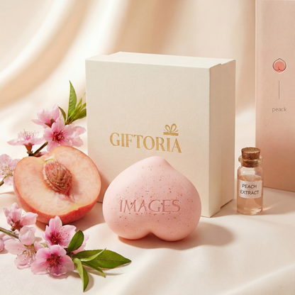 Peach Shaped Silk Protein Cleansing Soap