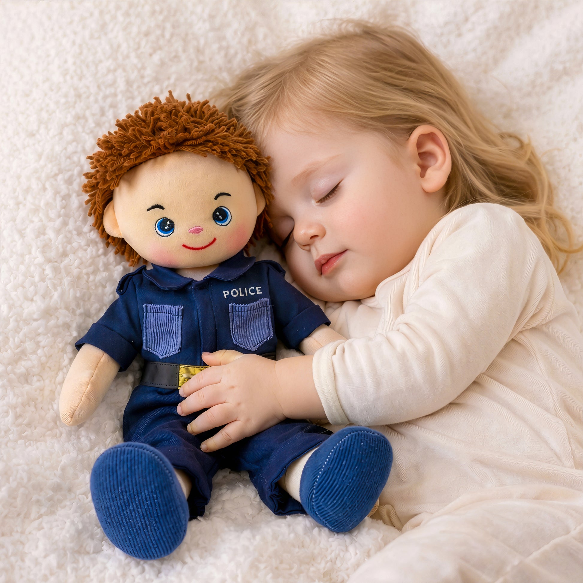 Lewis plush doll toy as bedtime companion for kids