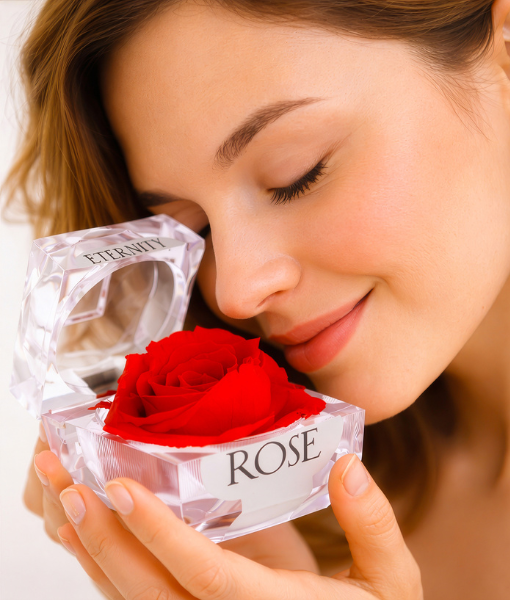 Everlasting rose gift box romantic gift for her Australia – luxury preserved rose crystal box for Valentine's Day, anniversary and love gifts
