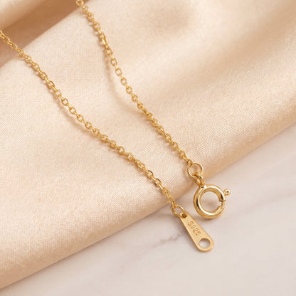 925 sterling silver necklace chain and clasp detail with adjustable extension