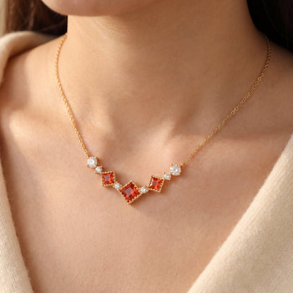 worn on model showing elegant neckline detail
